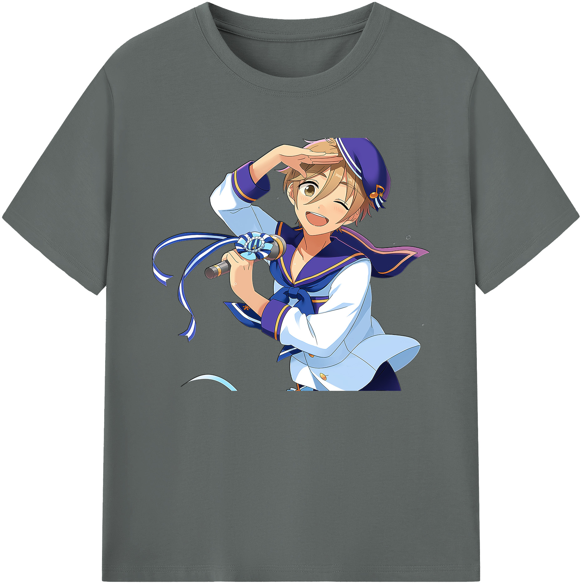 （画像用） あんさんぶるスターズ! Ensemble Stars 綿100％ メンズ半袖Tシャツ｜肌触りやわらか＆通気性